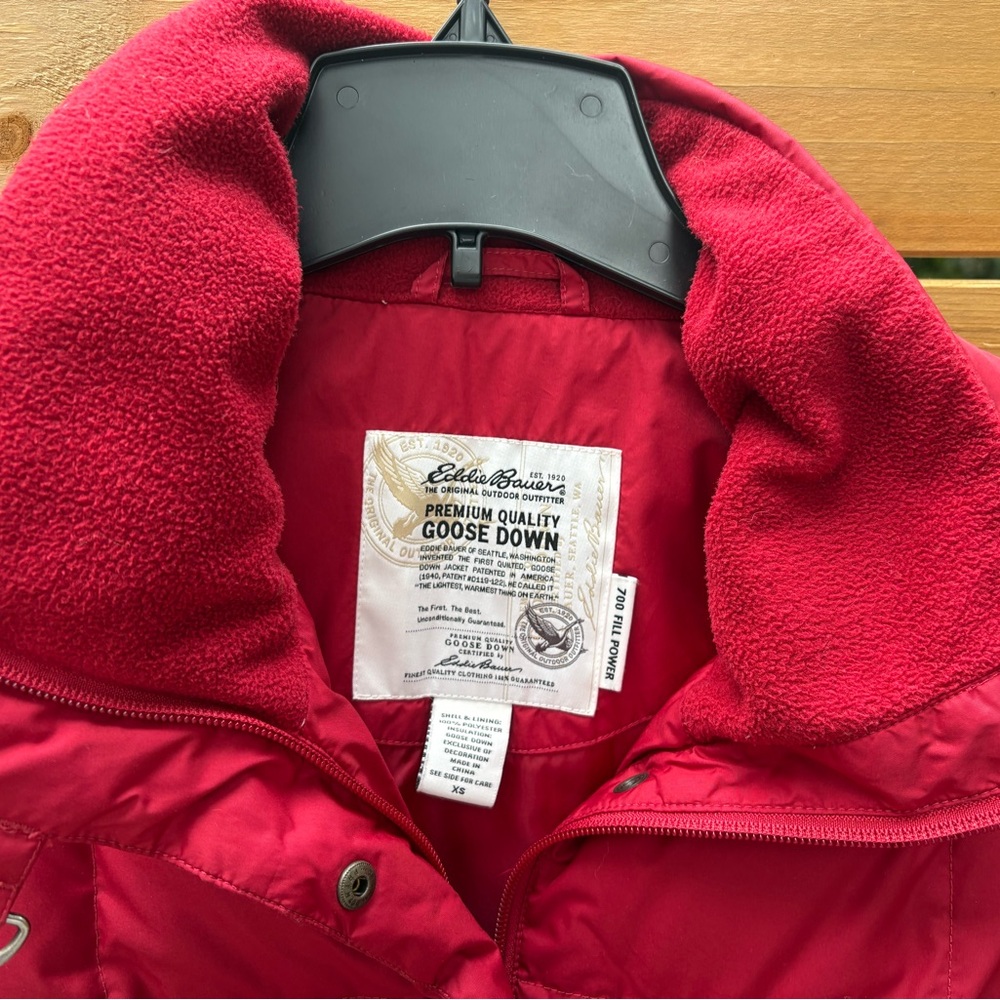 Eddie Bauer Premium Goose Down Jacket in Red - Picture 3 of 11